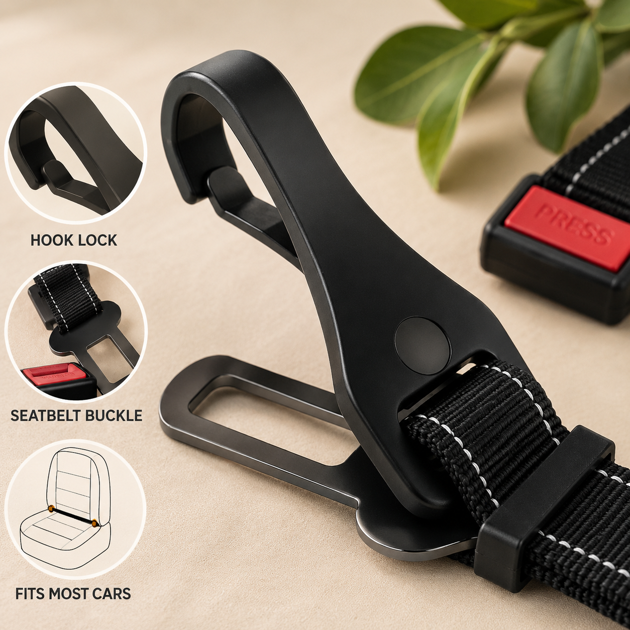 PupSecure Seatbelt Tether